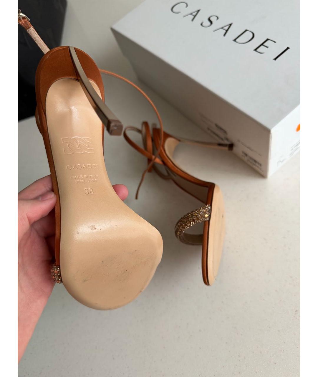 CASADEI Оранжевое босоножки, фото 6