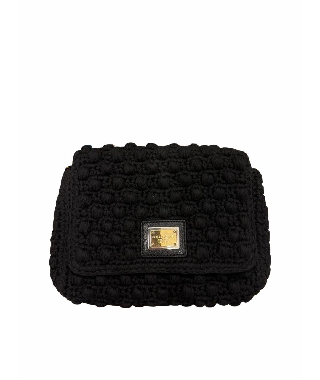 DOLCE&GABBANA Черная тканевая сумка тоут, фото 1