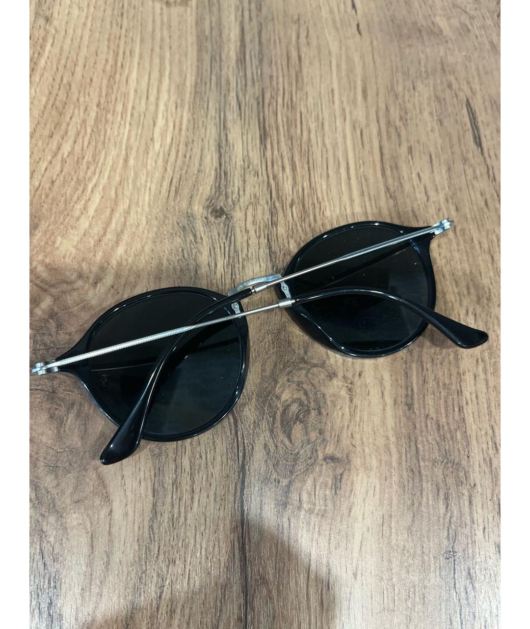 RAY BAN Черные металлические солнцезащитные очки, фото 5