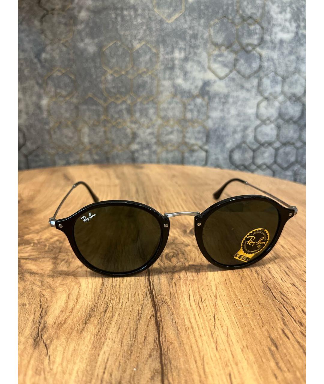 RAY BAN Черные металлические солнцезащитные очки, фото 6