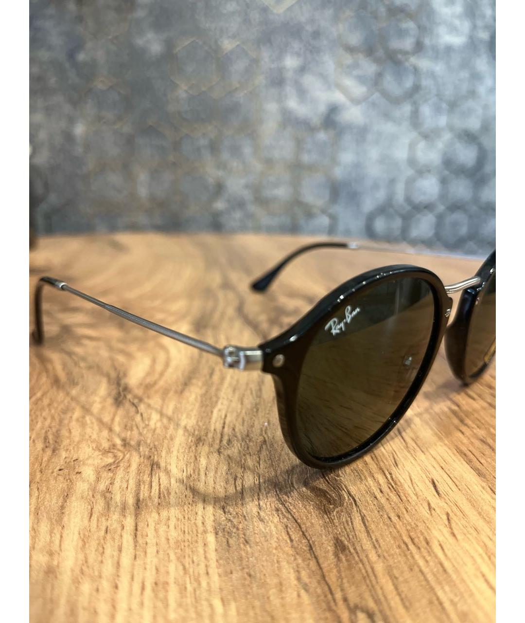 RAY BAN Черные металлические солнцезащитные очки, фото 3