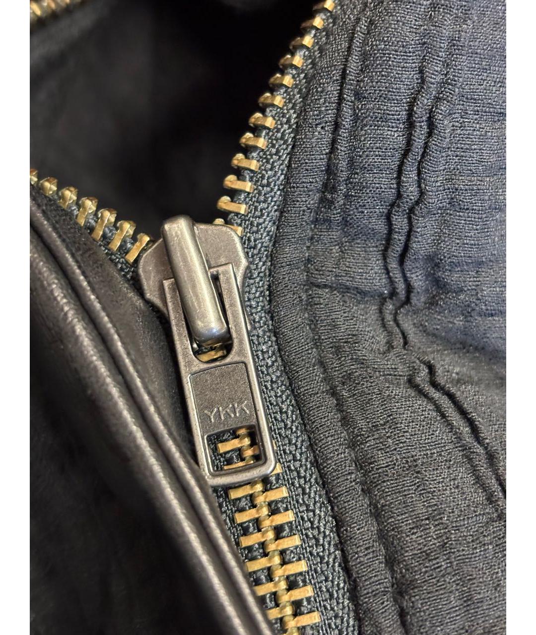 HELMUT LANG Черная кожаная куртка, фото 4