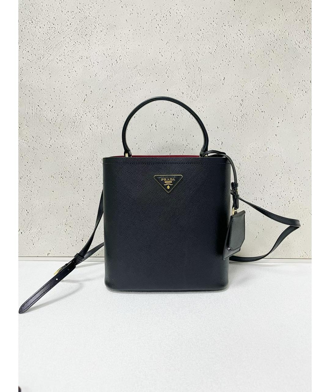 PRADA Черная кожаная сумка через плечо, фото 6