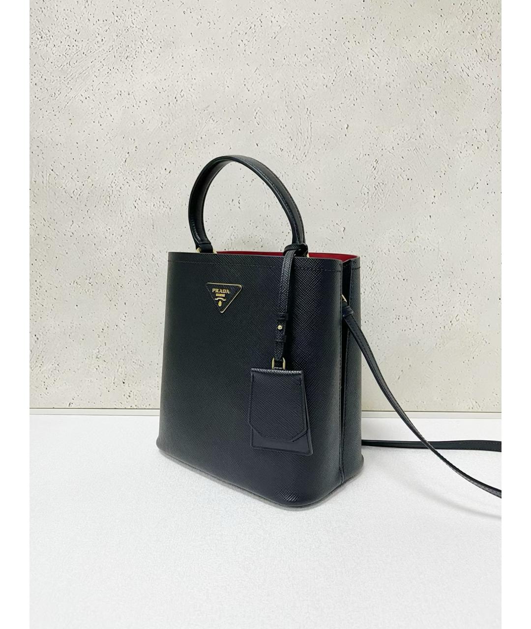 PRADA Черная кожаная сумка через плечо, фото 4