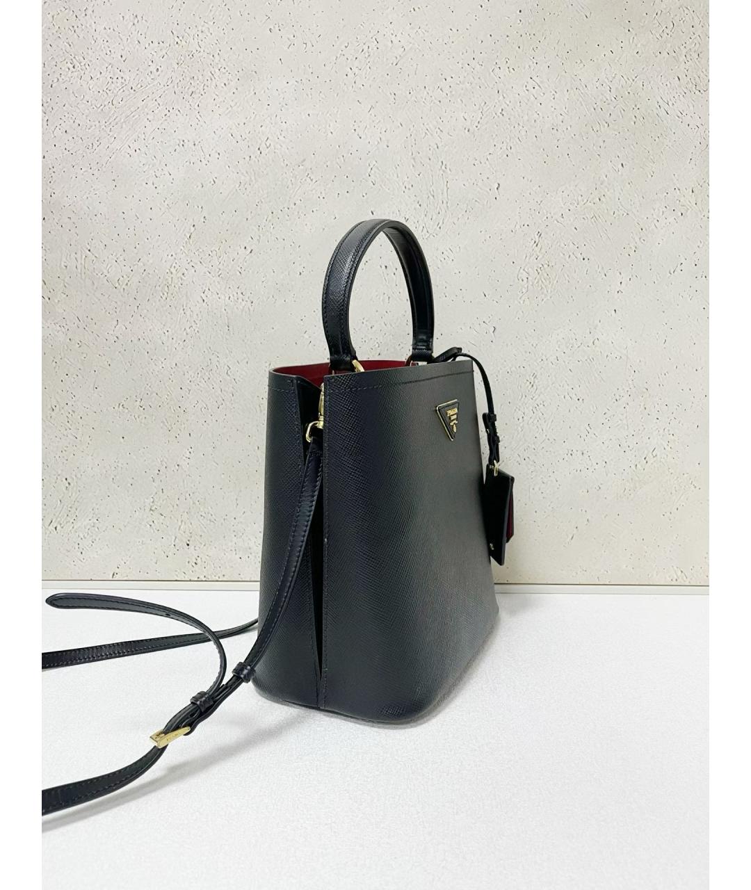 PRADA Черная кожаная сумка через плечо, фото 3