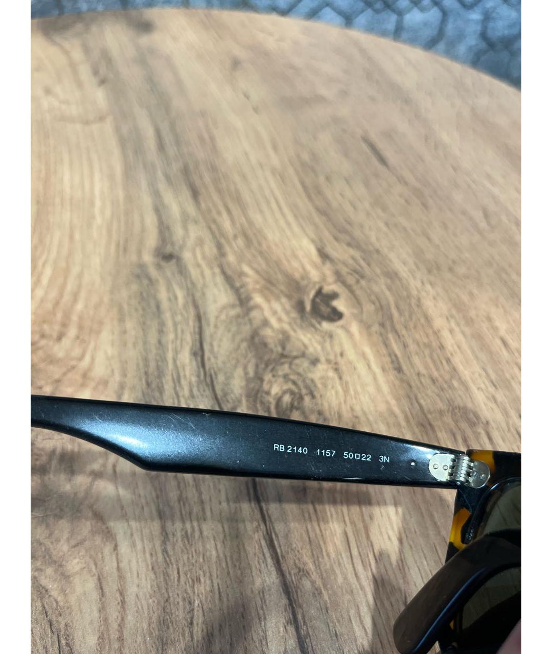 RAY BAN Коричневые пластиковые солнцезащитные очки, фото 6