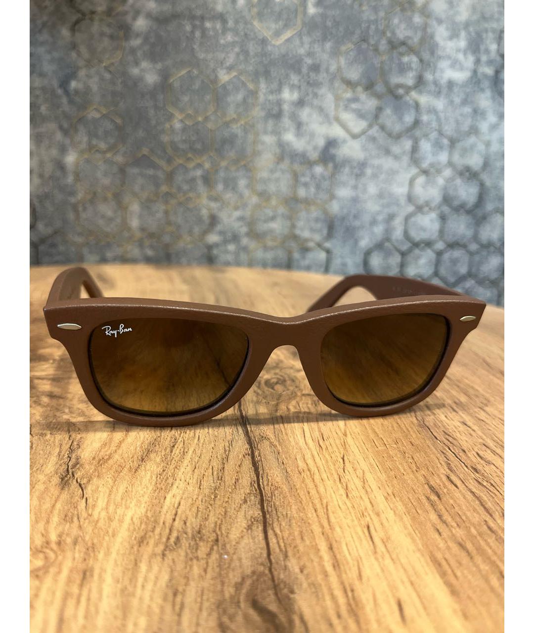 RAY BAN Коричневые солнцезащитные очки, фото 7