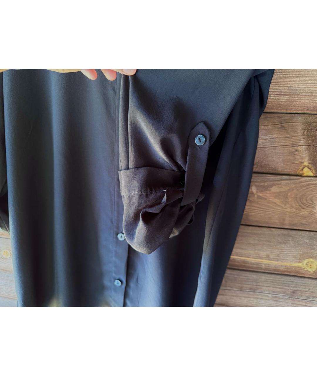 DIANE VON FURSTENBERG Черная шелковая блузы, фото 5