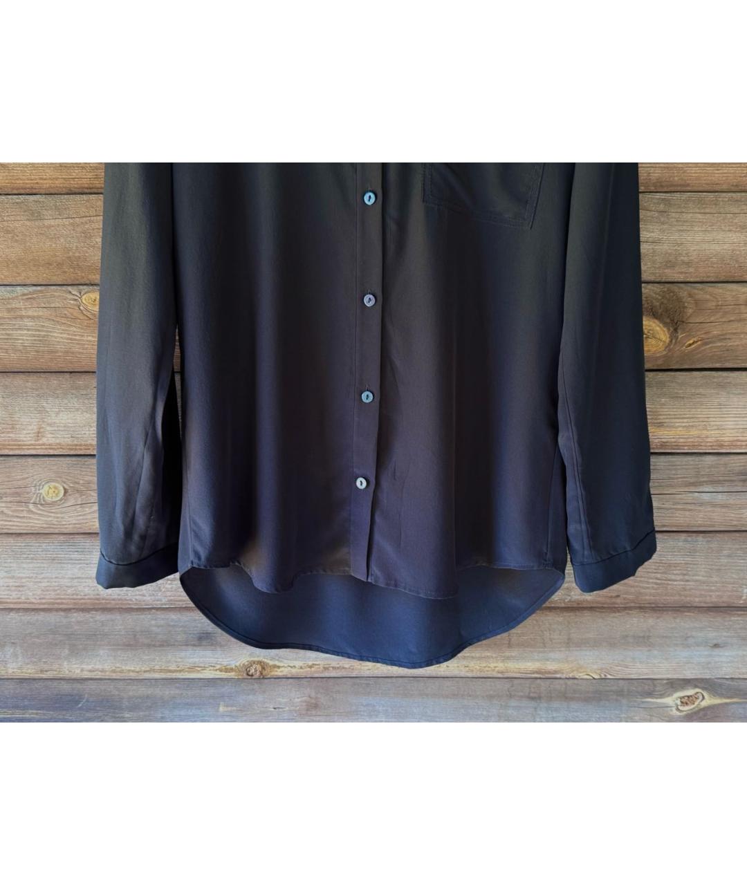 DIANE VON FURSTENBERG Черная шелковая блузы, фото 7