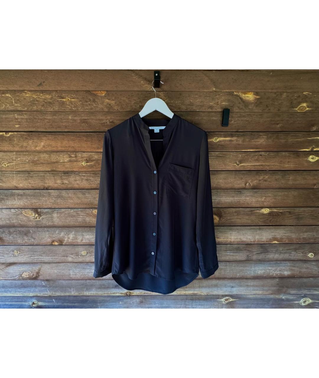 DIANE VON FURSTENBERG Черная шелковая блузы, фото 8