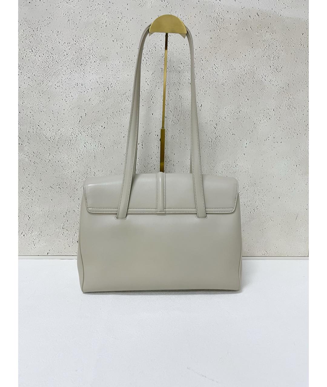 CELINE Серая кожаная сумка тоут, фото 2