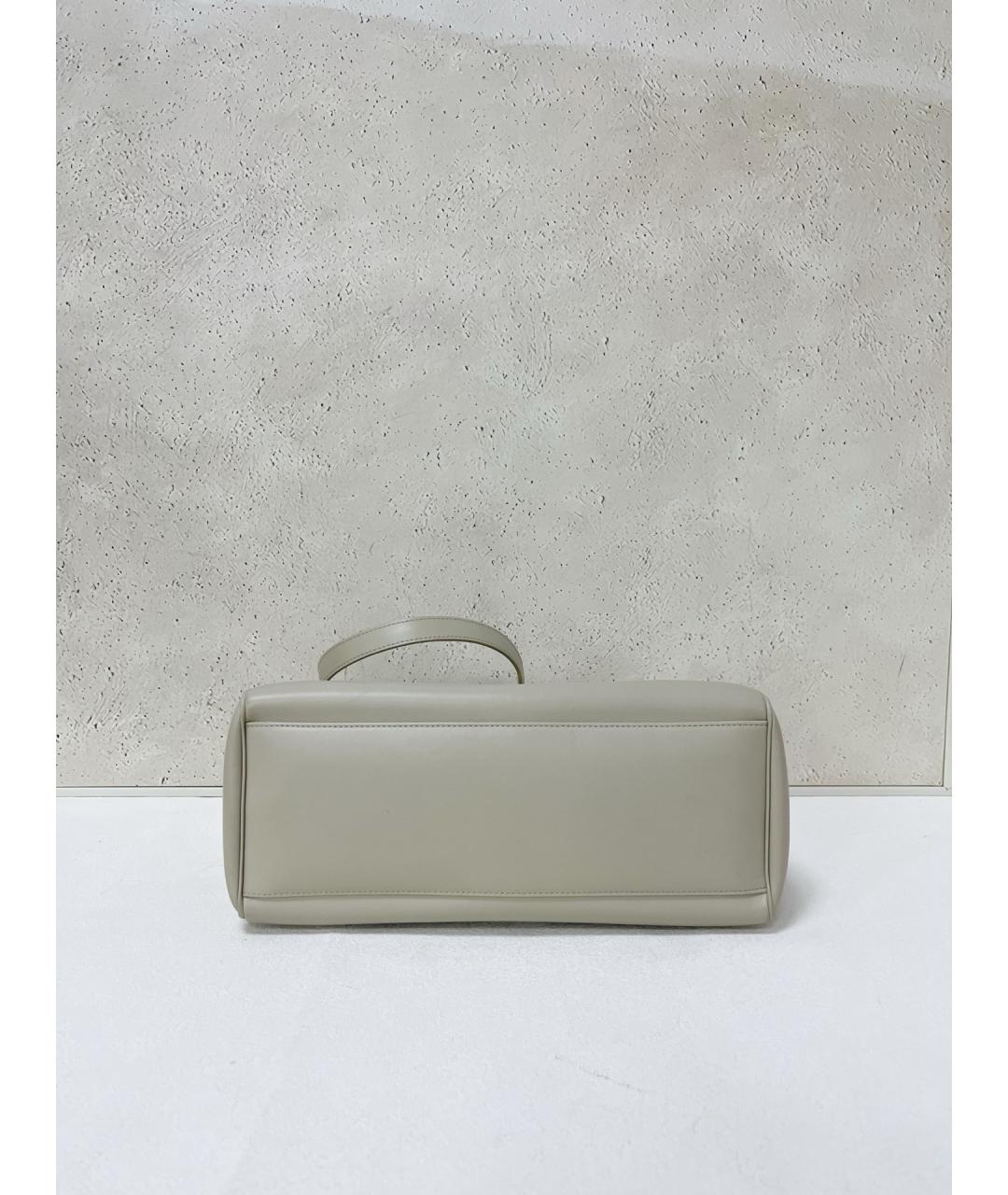 CELINE Серая кожаная сумка тоут, фото 5