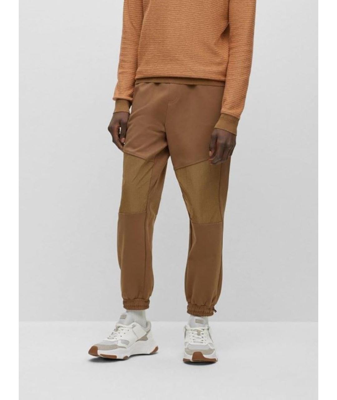 HUGO BOSS Коричневые хлопковые повседневные брюки, фото 8