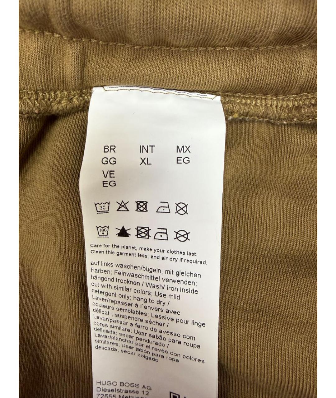 HUGO BOSS Коричневые хлопковые повседневные брюки, фото 5