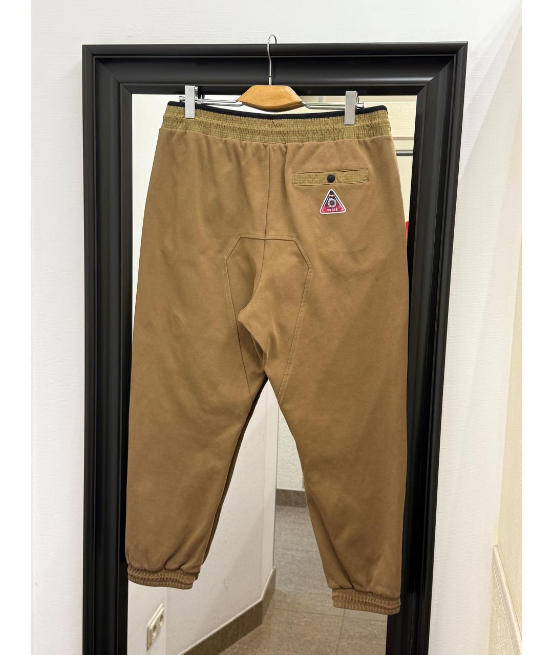 HUGO BOSS Коричневые хлопковые повседневные брюки, фото 2