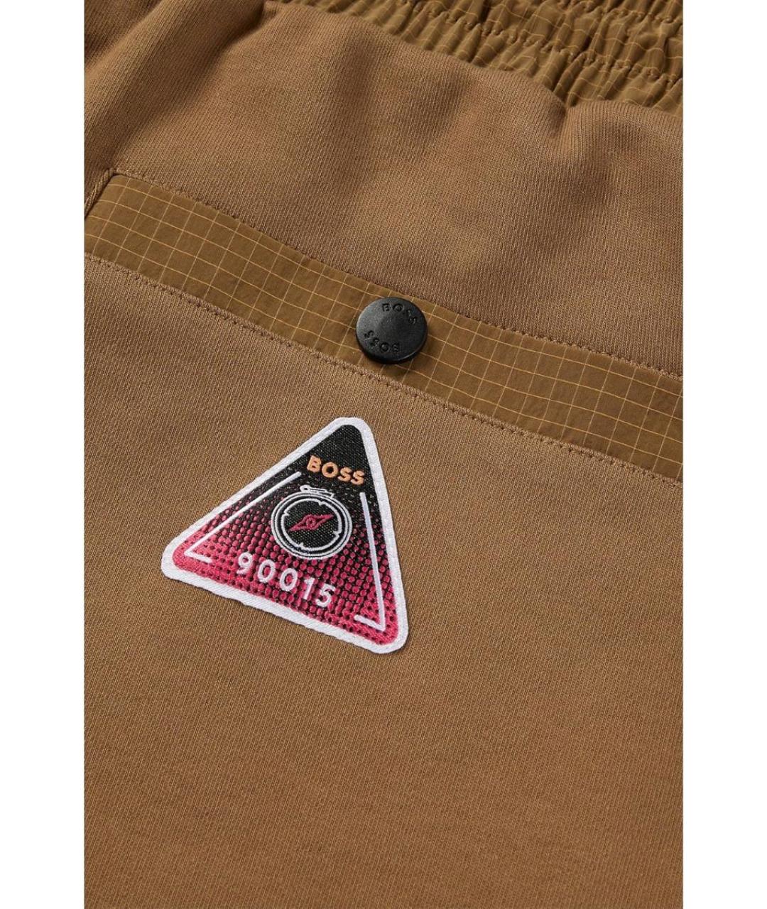 HUGO BOSS Коричневые хлопковые повседневные брюки, фото 4