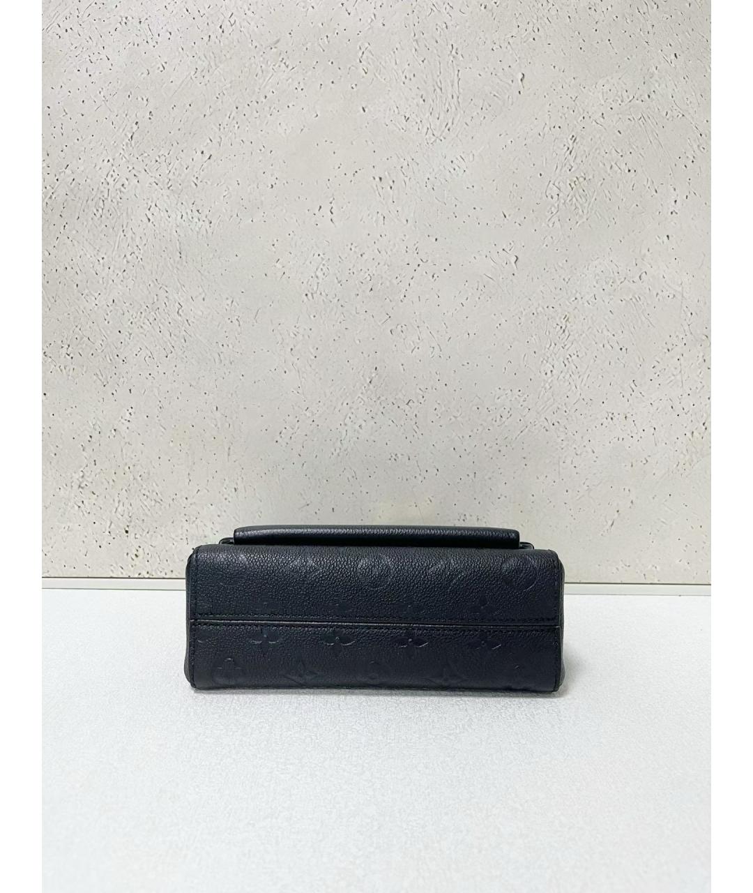 LOUIS VUITTON Черная кожаная сумка через плечо, фото 5