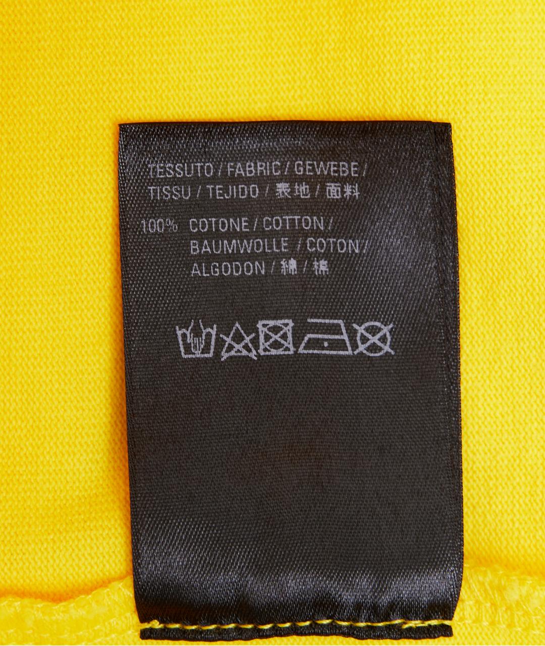 BALENCIAGA Желтая хлопковая футболка, фото 6