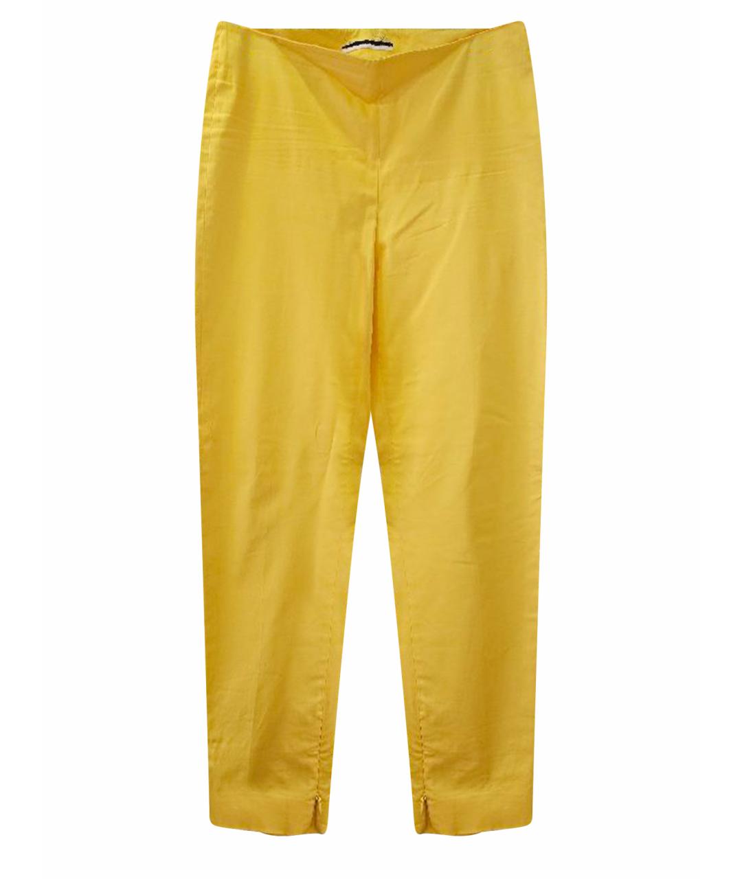 MOSCHINO Желтые хлопковые прямые брюки, фото 1