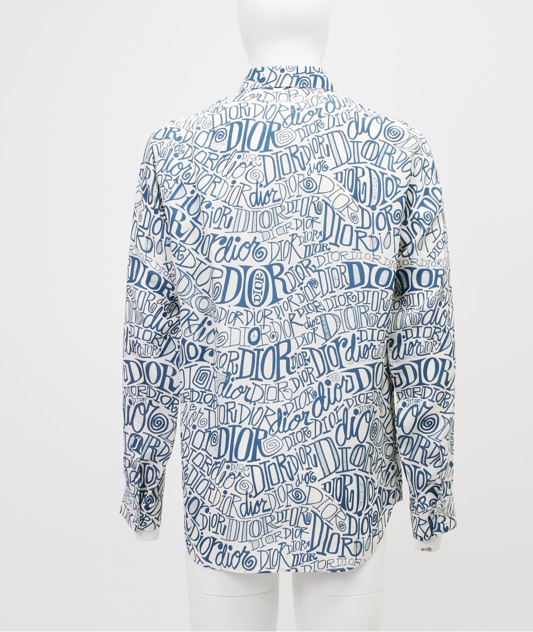 CHRISTIAN DIOR Голубая шелковая кэжуал рубашка, фото 2