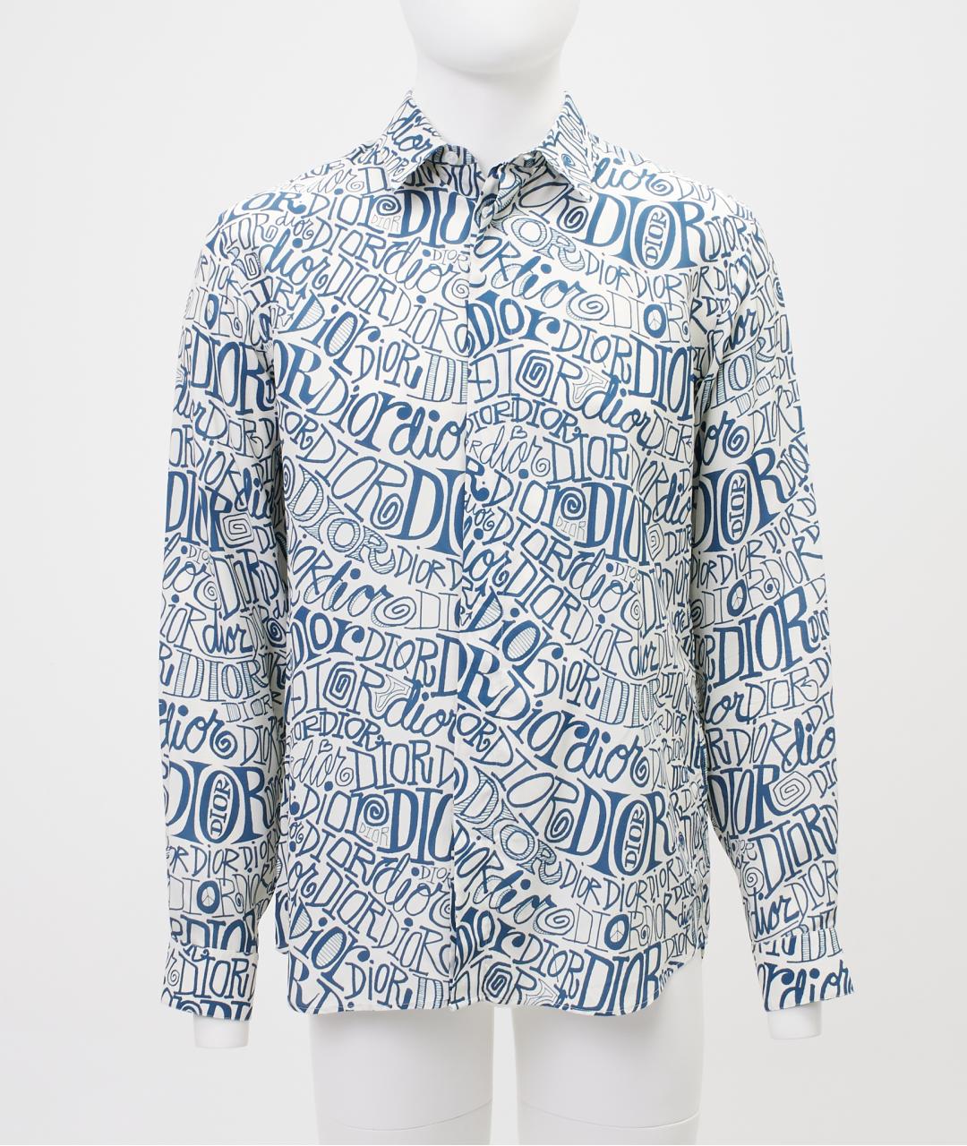 CHRISTIAN DIOR Голубая шелковая кэжуал рубашка, фото 6