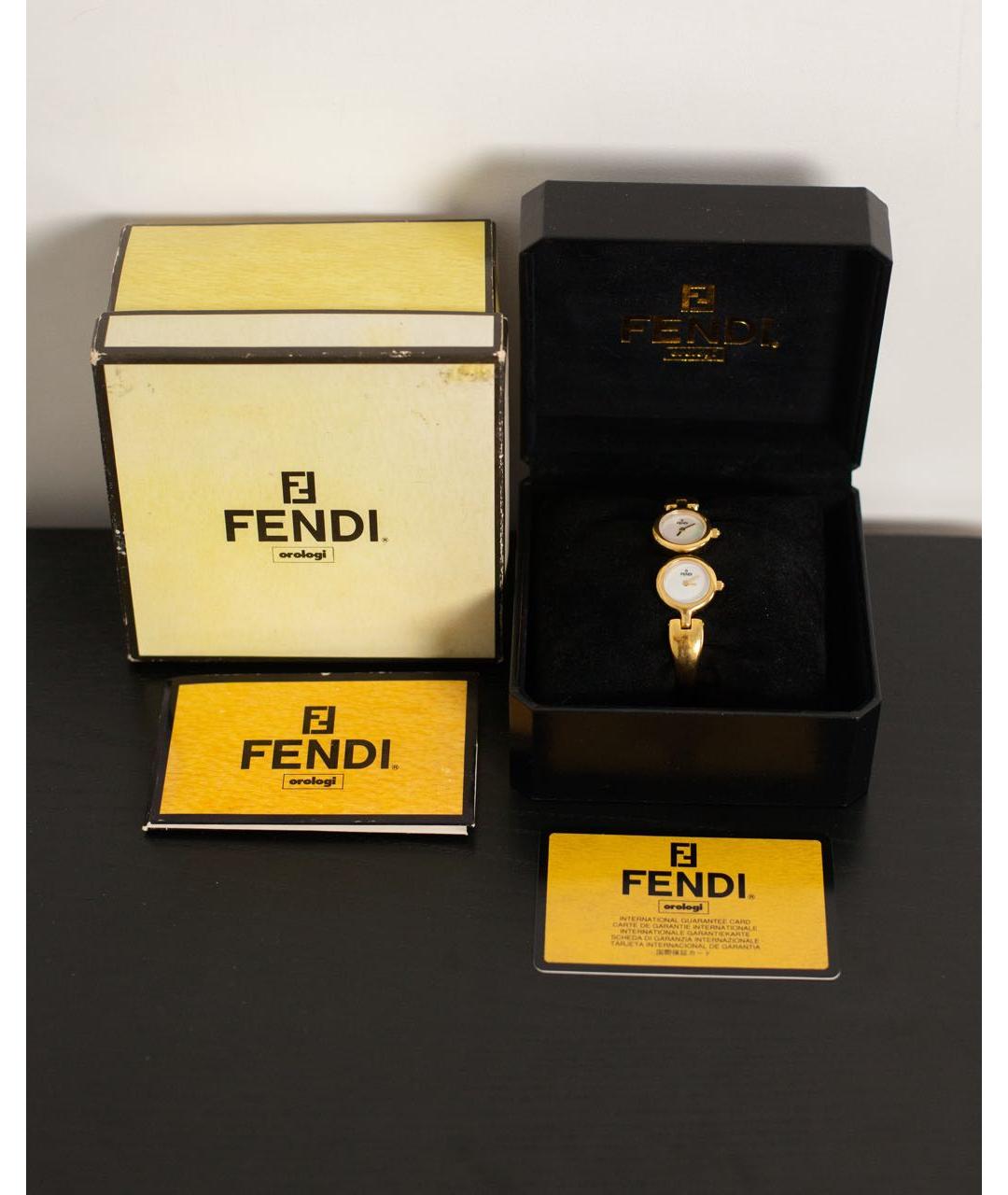 FENDI Золотые стальные часы, фото 4