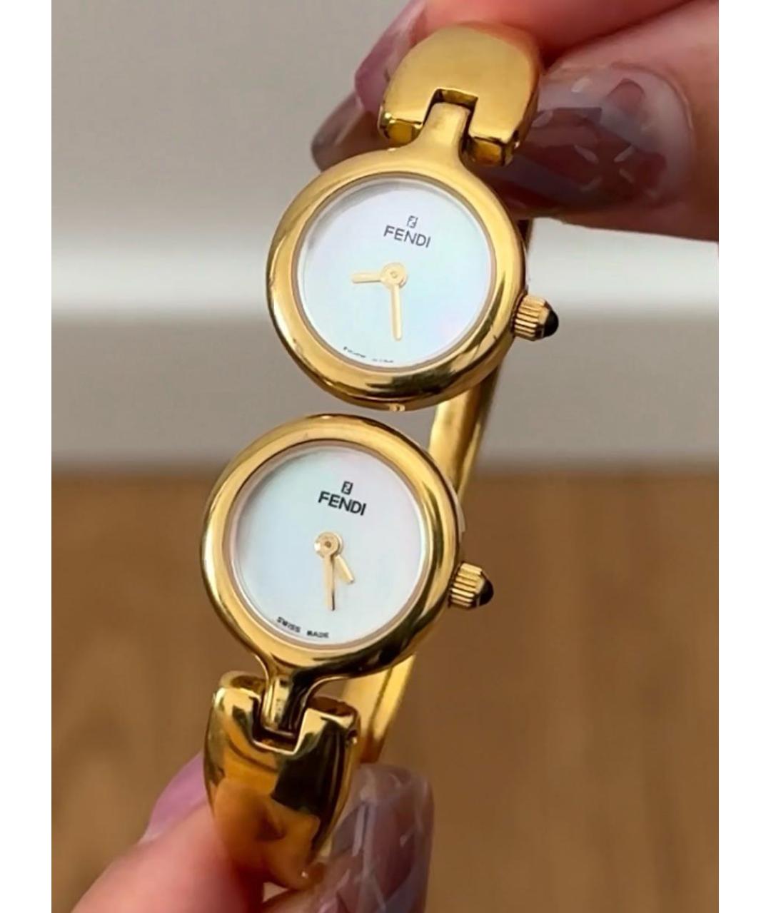 FENDI Золотые стальные часы, фото 2