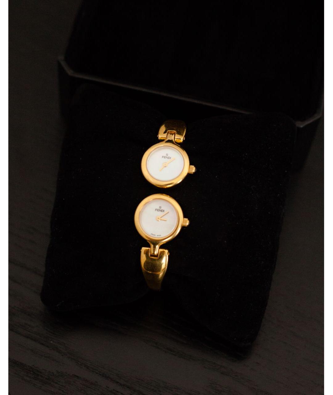 FENDI Золотые стальные часы, фото 9