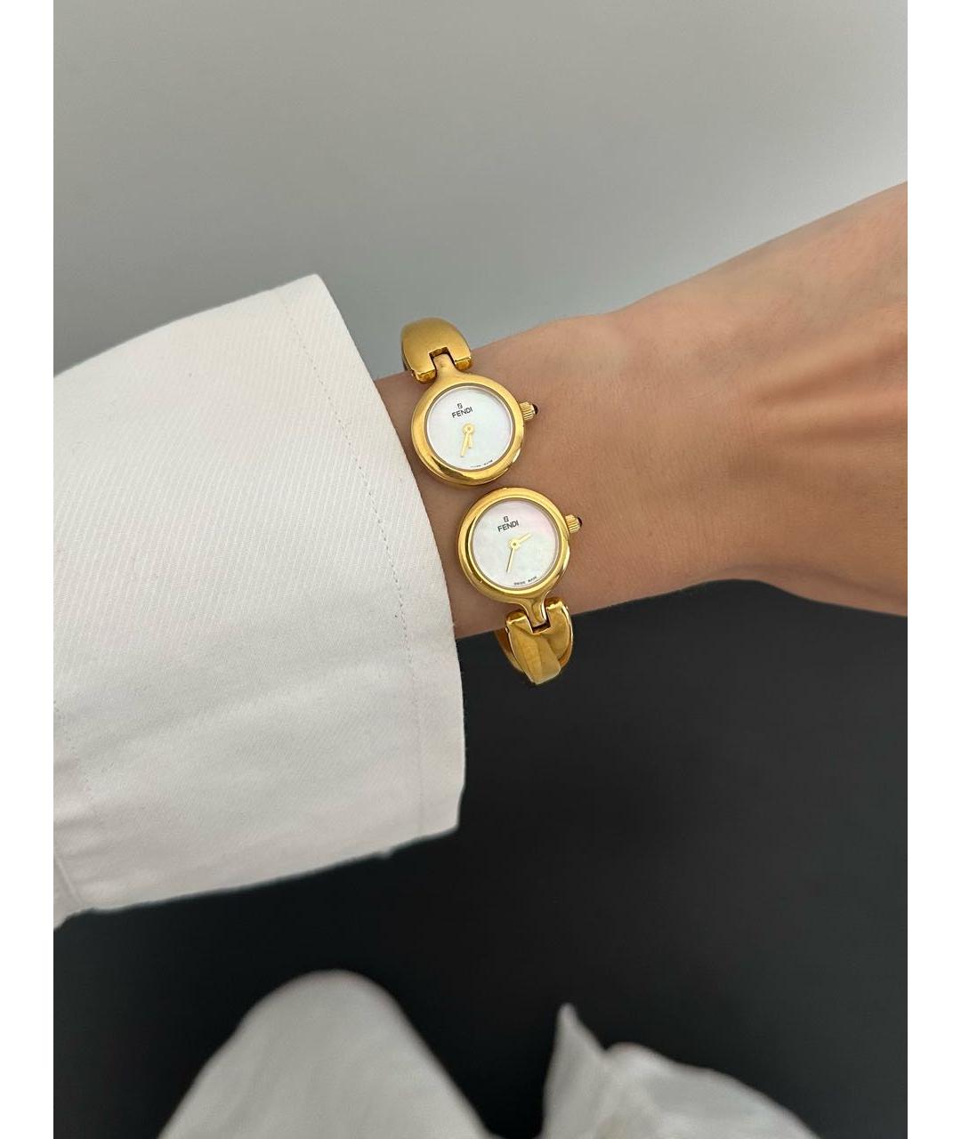 FENDI Золотые стальные часы, фото 6
