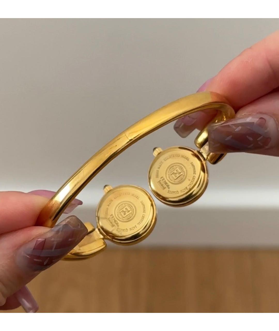 FENDI Золотые стальные часы, фото 7