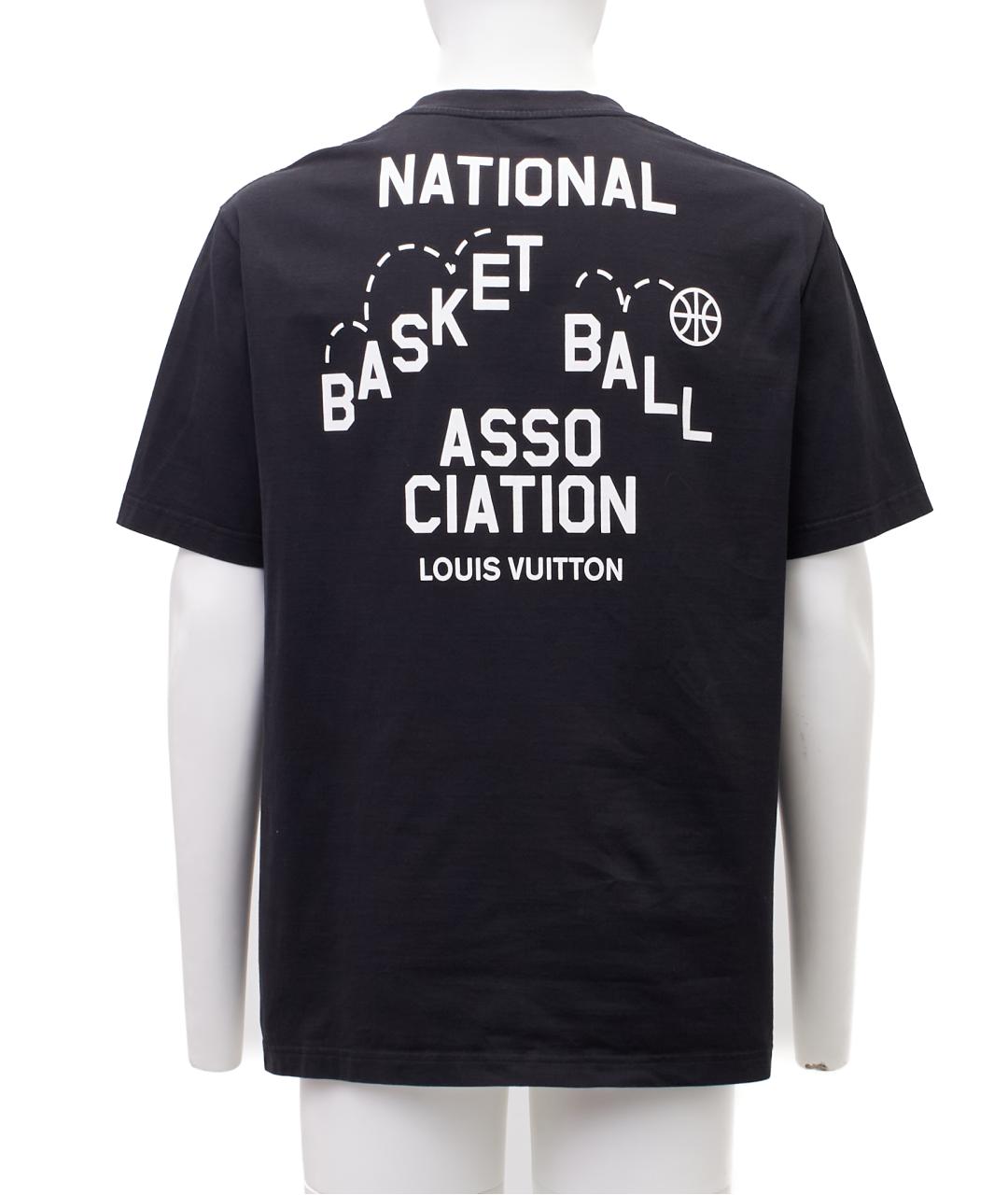 LOUIS VUITTON Черная хлопковая футболка, фото 2