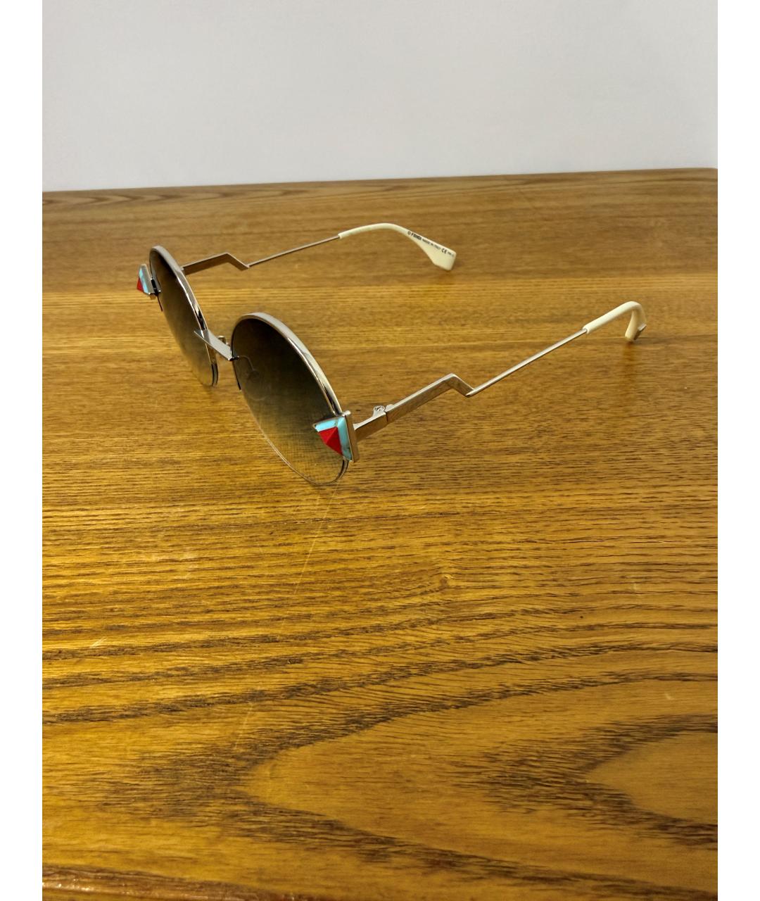 FENDI Металлические солнцезащитные очки, фото 7