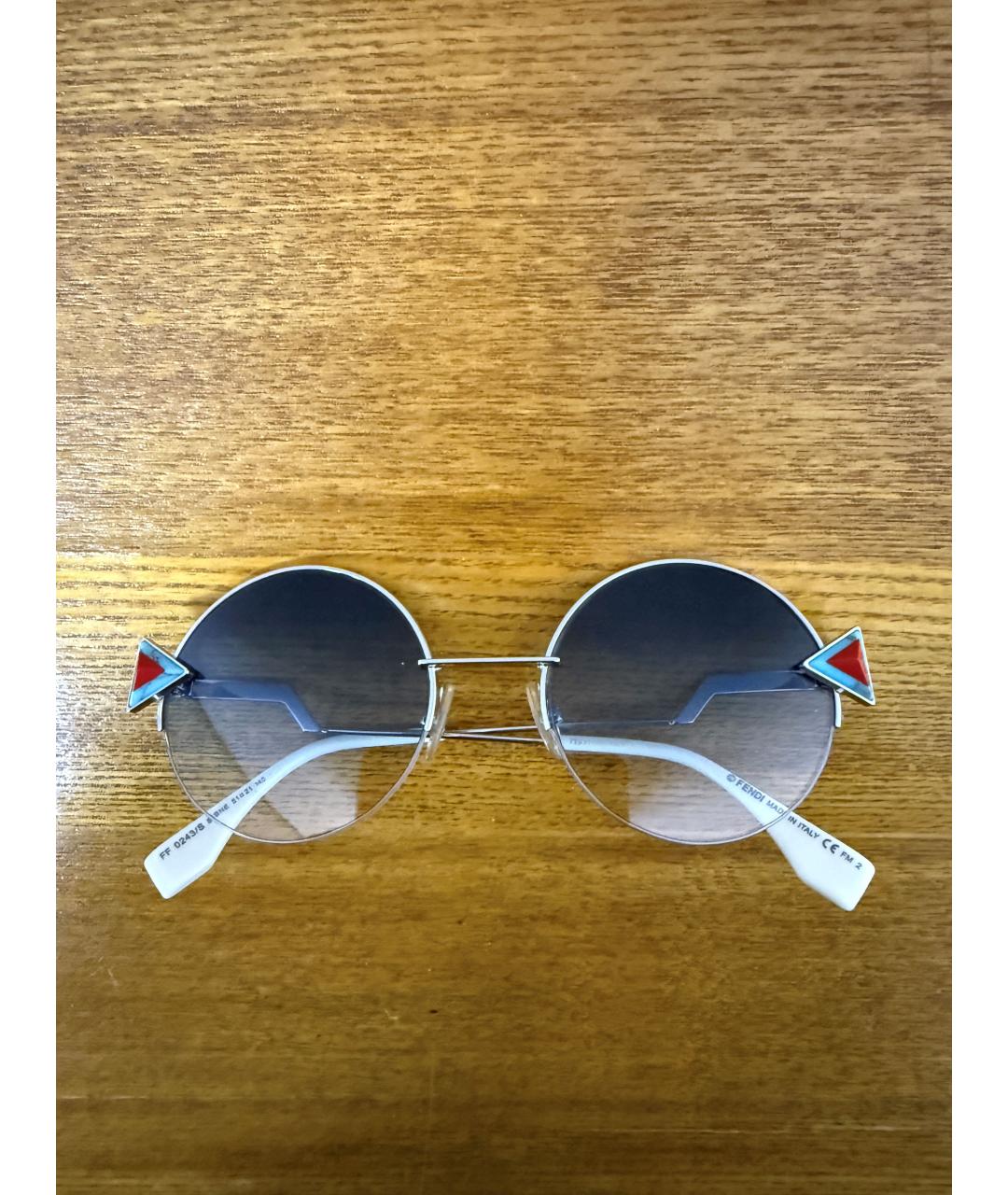 FENDI Металлические солнцезащитные очки, фото 5
