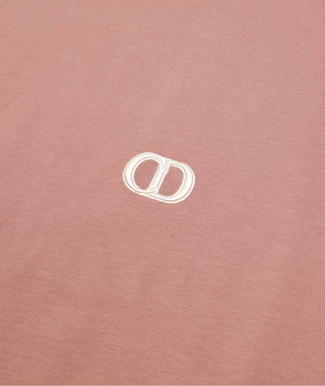CHRISTIAN DIOR Розовая хлопковая футболка, фото 4