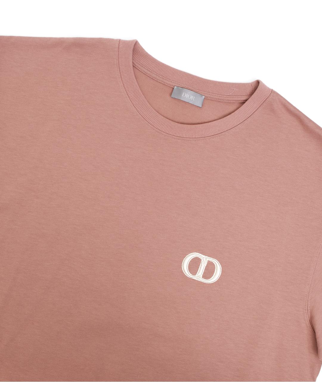 CHRISTIAN DIOR Розовая хлопковая футболка, фото 5