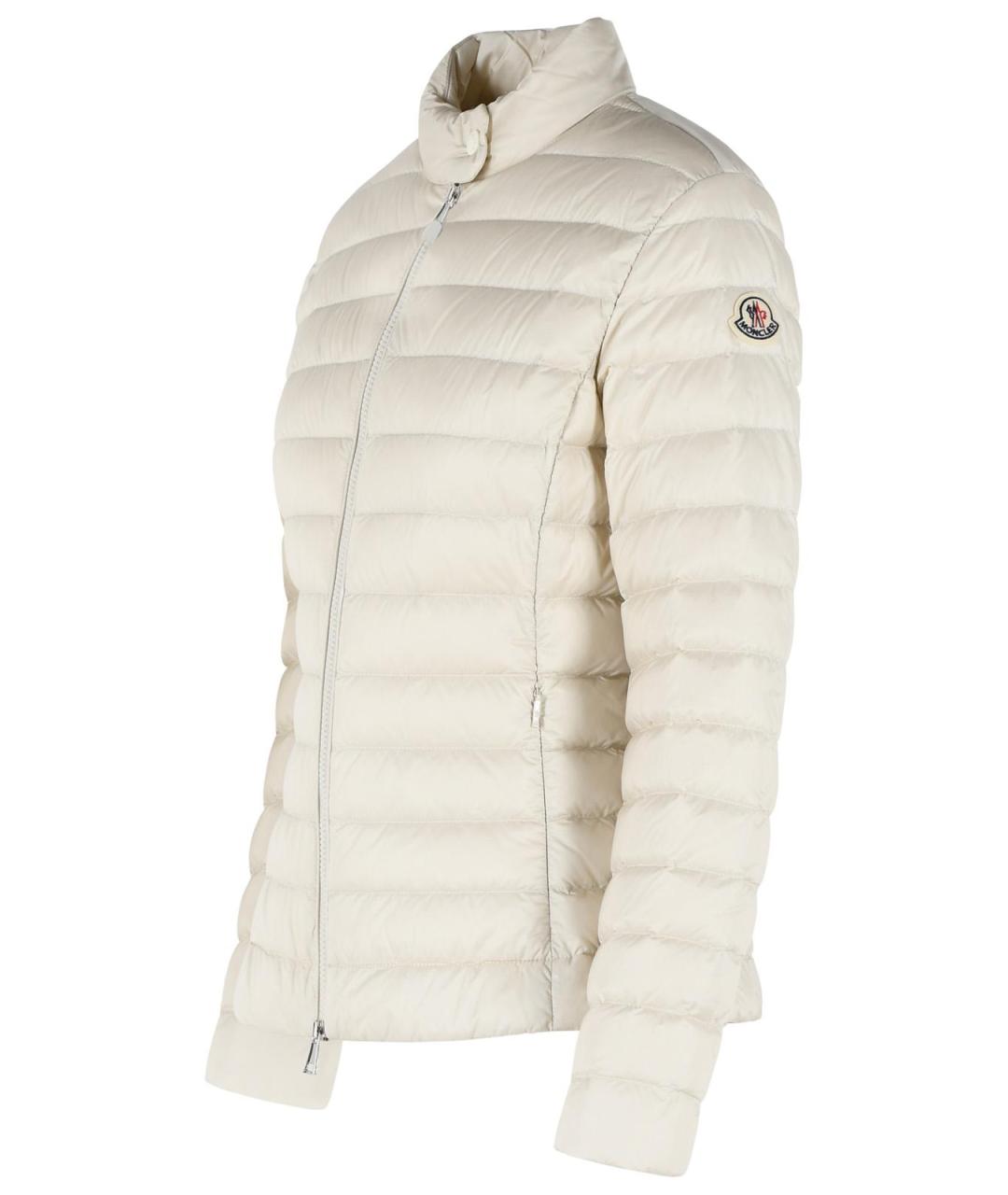 MONCLER Белый полиамидовый пуховик, фото 2
