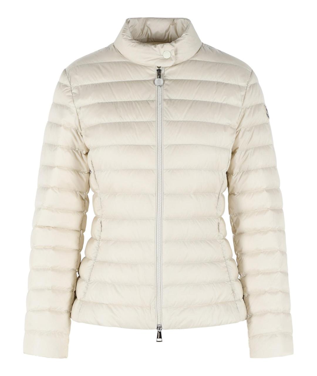 MONCLER Белый полиамидовый пуховик, фото 1