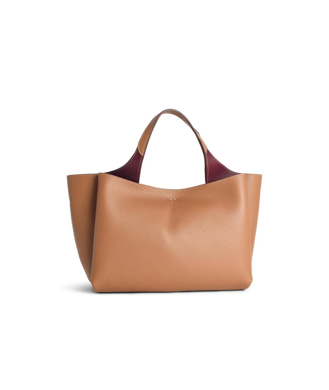 TOD'S Коричневая кожаная сумка тоут, фото 3