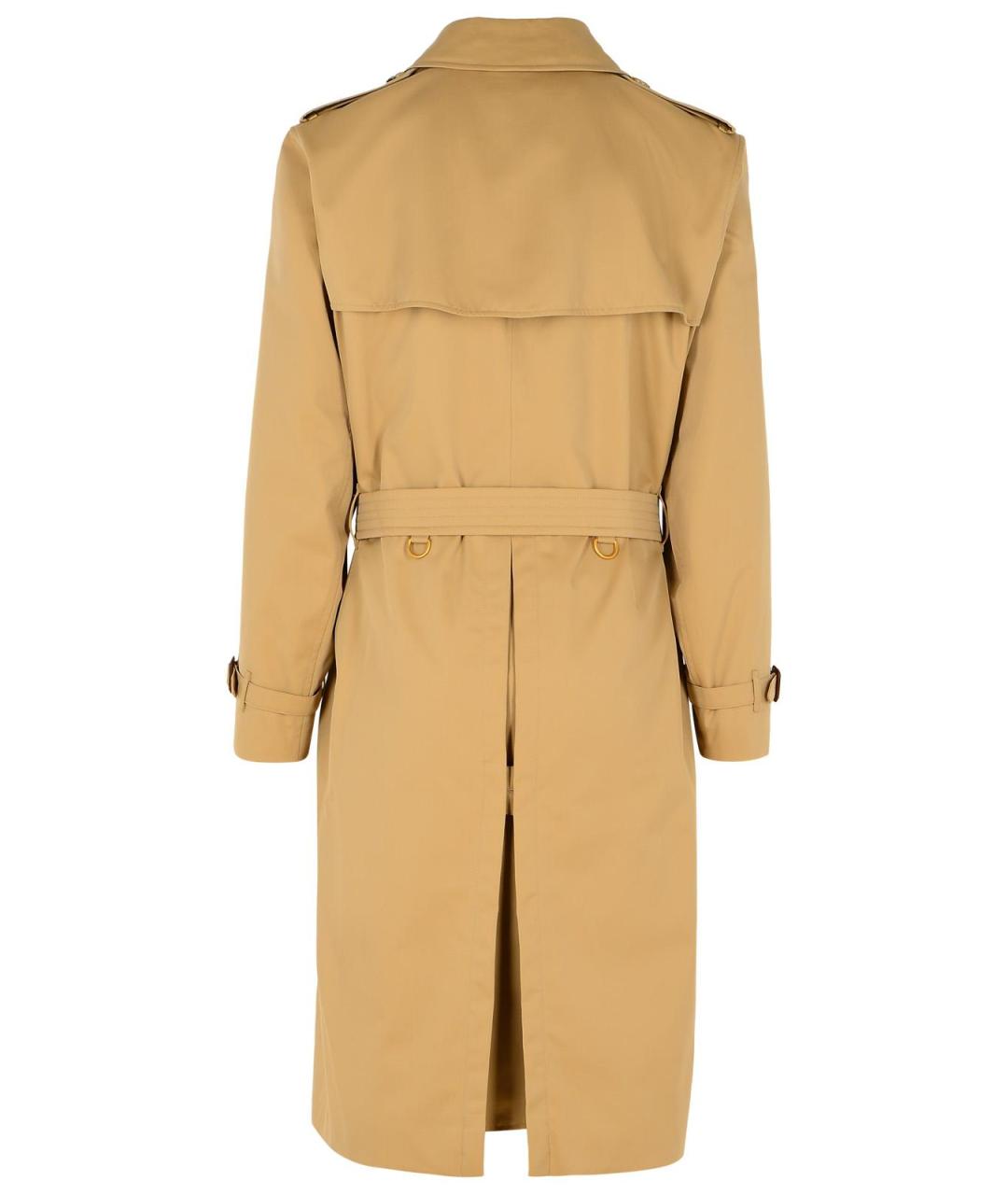 BURBERRY Бежевый хлопковый тренч / плащ, фото 3