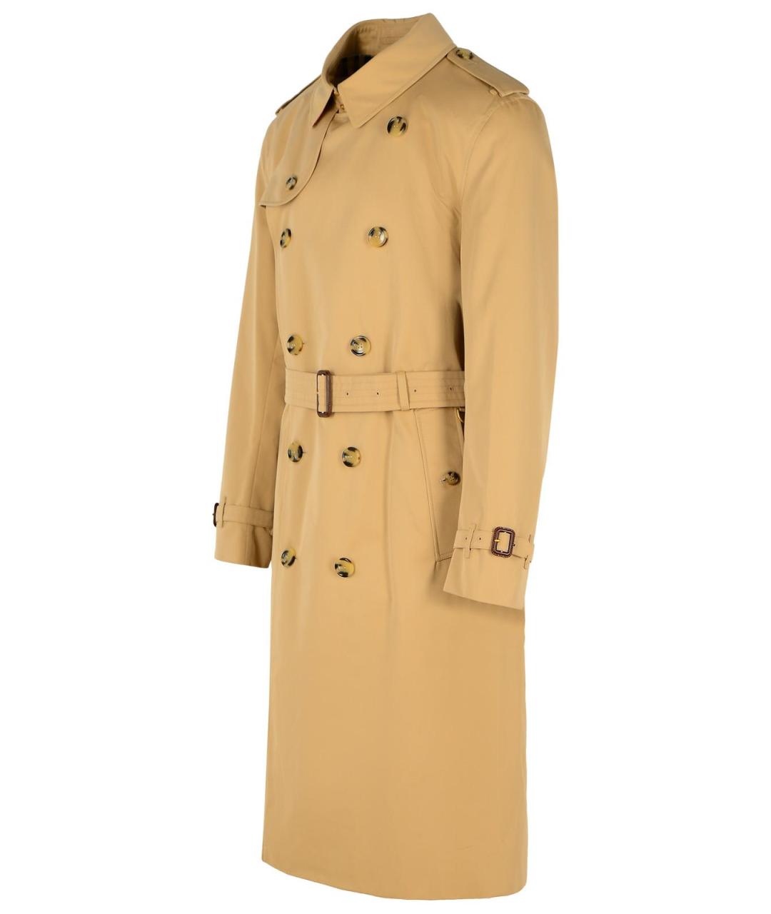 BURBERRY Бежевый хлопковый тренч / плащ, фото 2