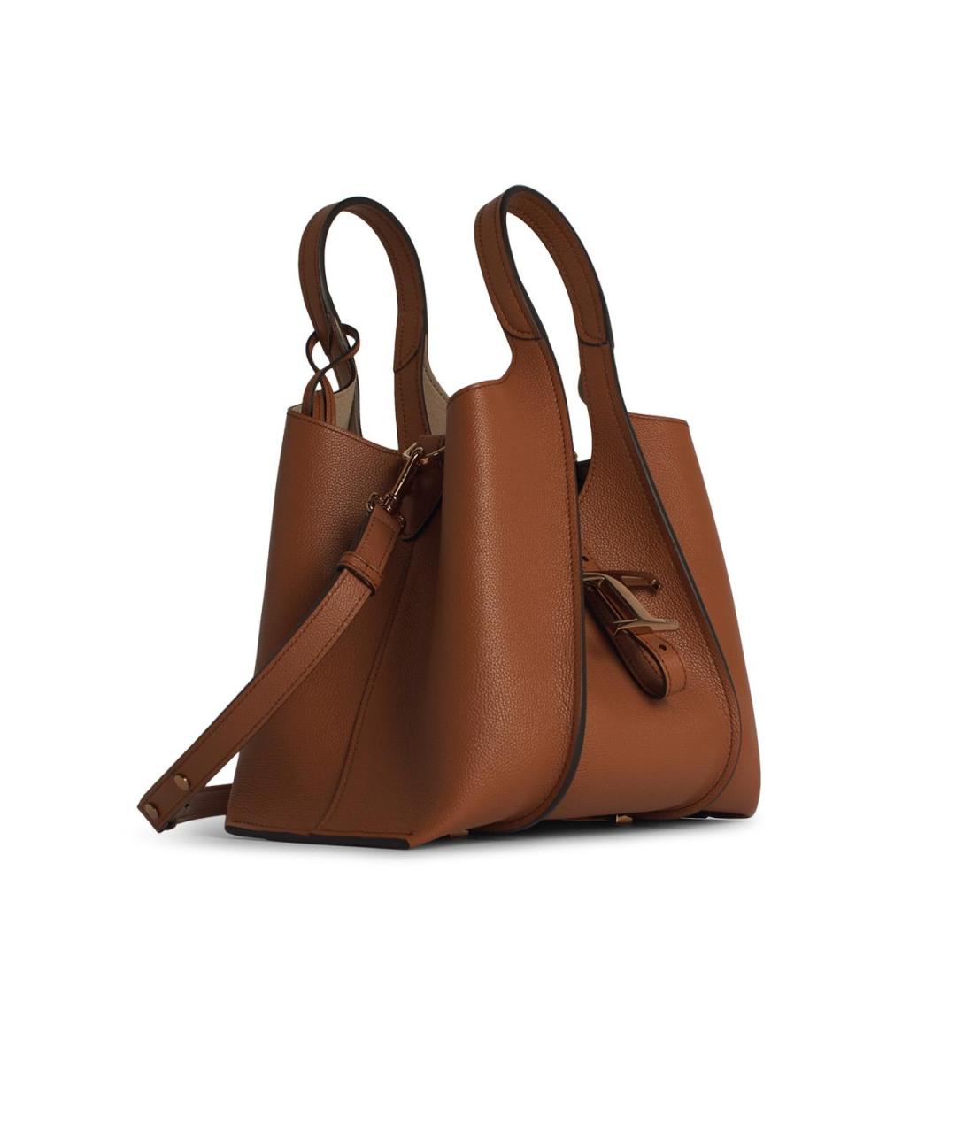 TOD'S Коричневая кожаная сумка тоут, фото 2