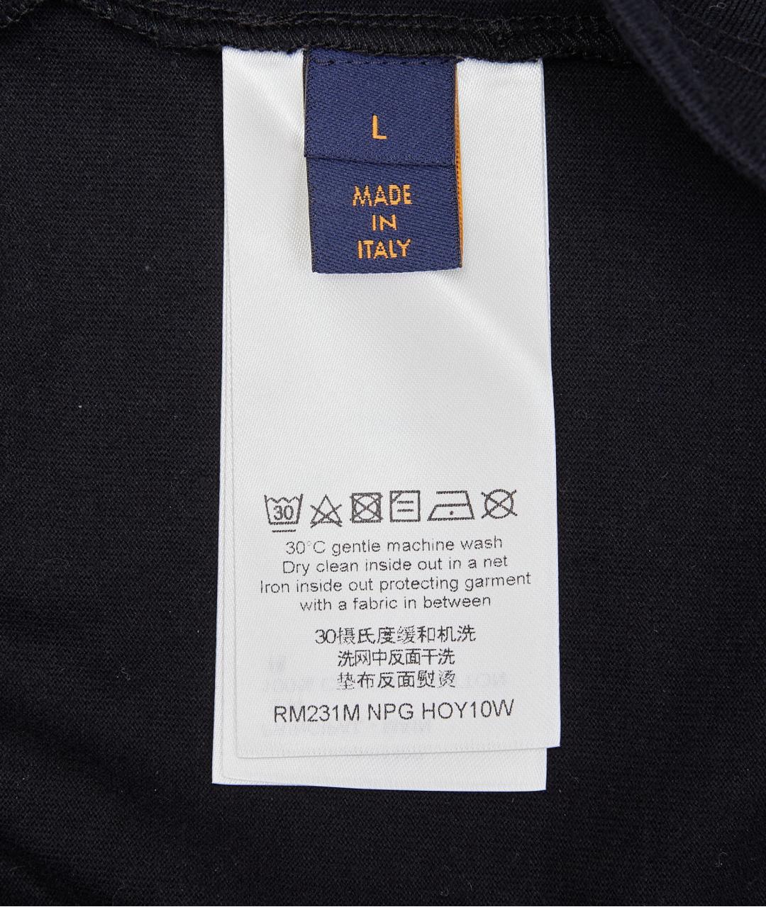 LOUIS VUITTON Черная хлопковая футболка, фото 5