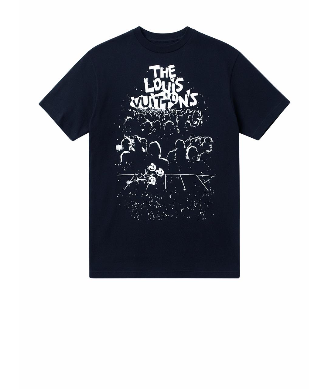 LOUIS VUITTON Черная хлопковая футболка, фото 1
