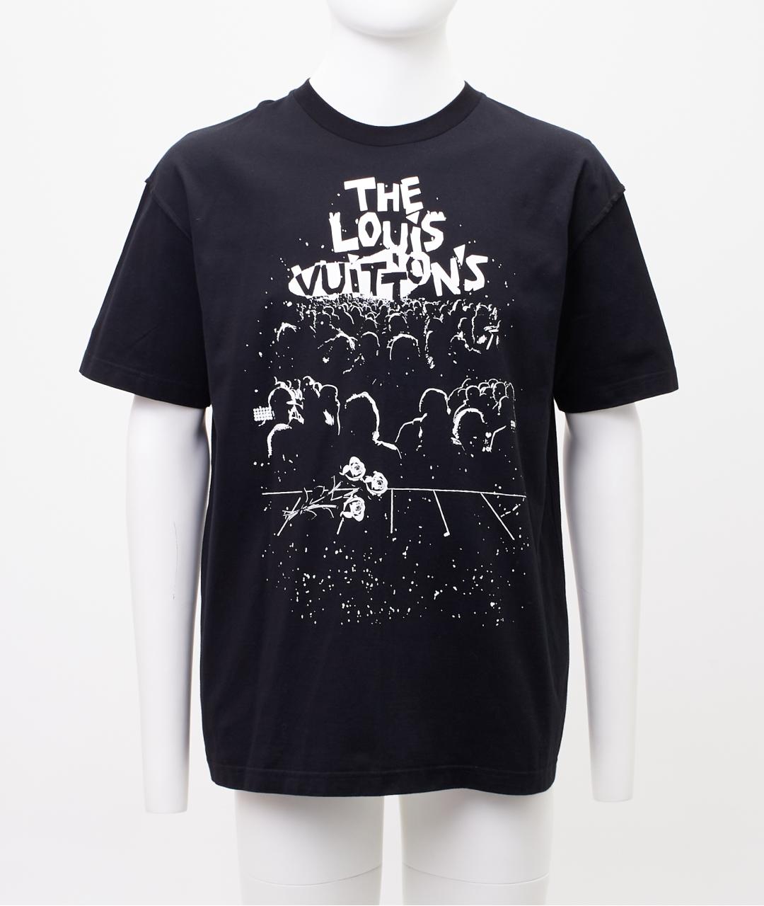 LOUIS VUITTON Черная хлопковая футболка, фото 6