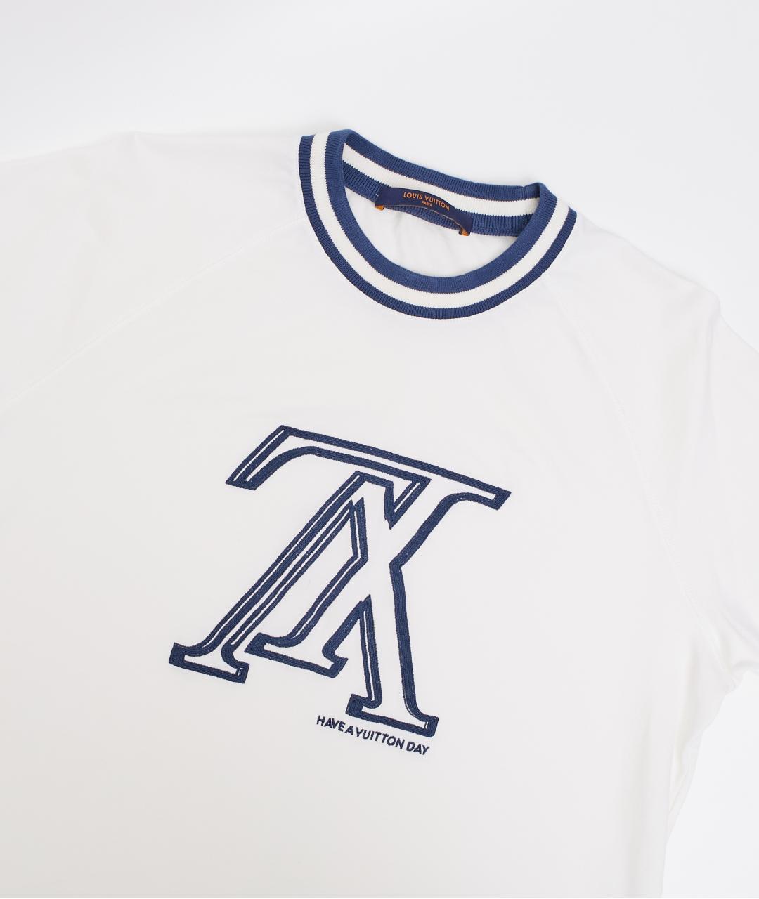 LOUIS VUITTON Белая хлопковая футболка, фото 4
