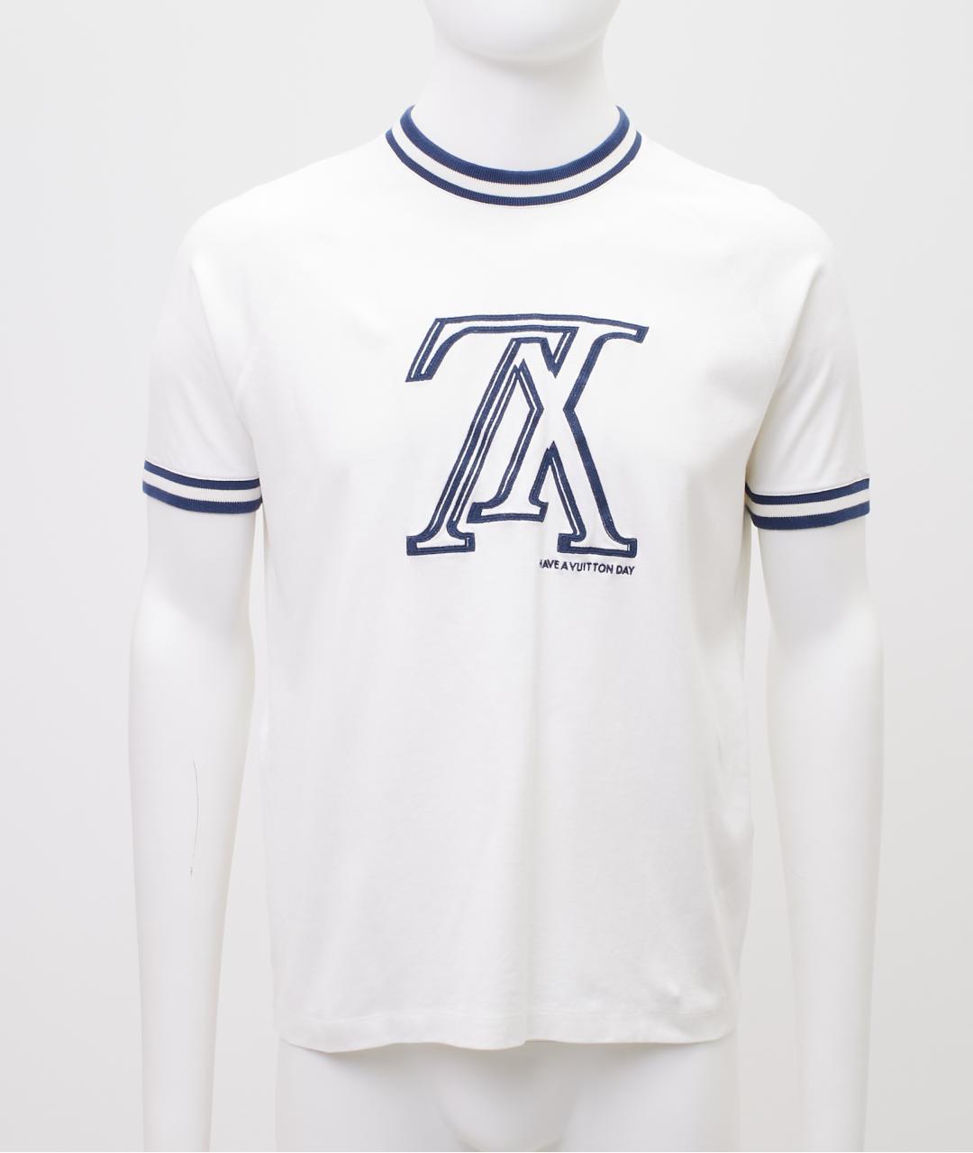 LOUIS VUITTON Белая хлопковая футболка, фото 6