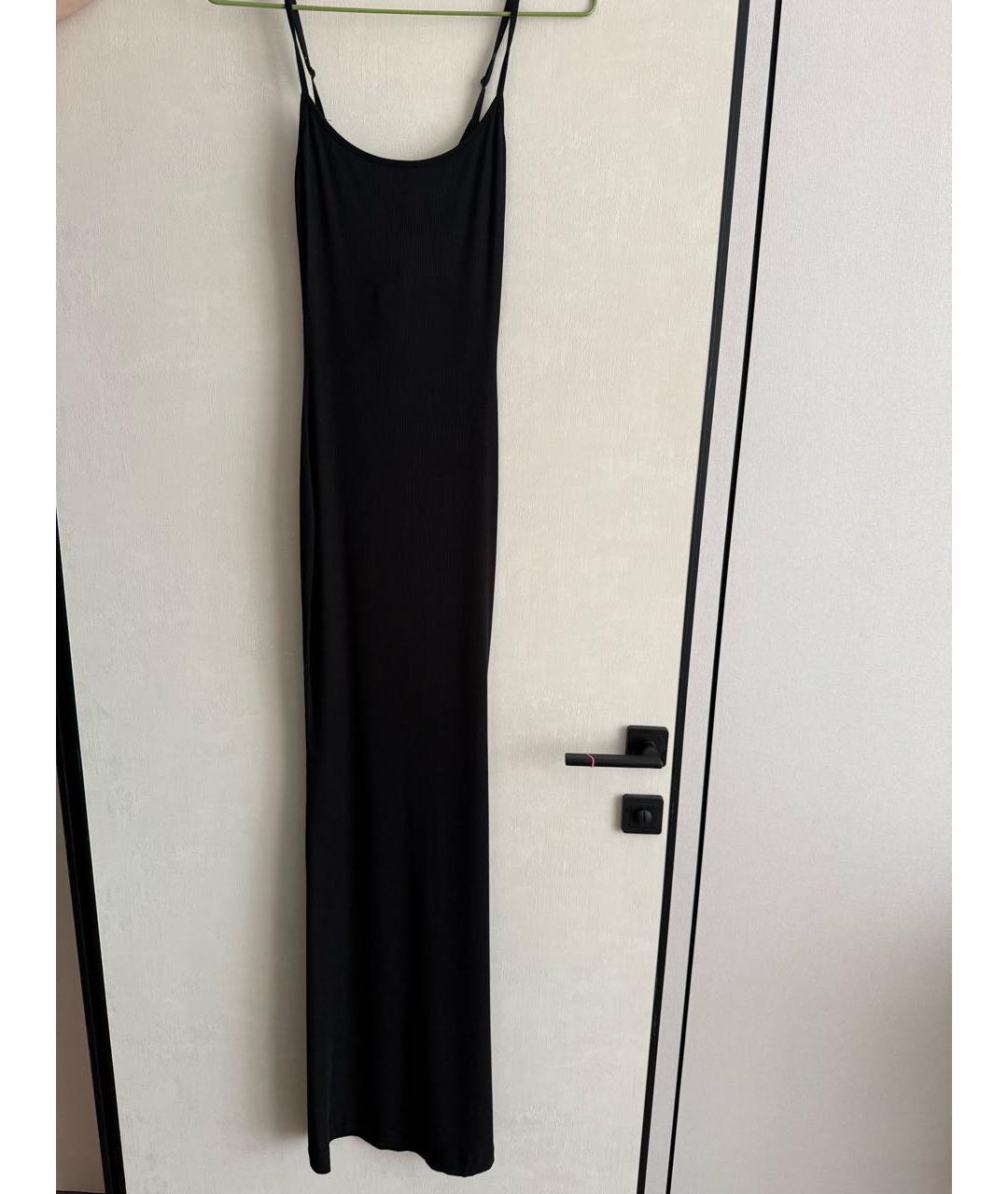 SKIMS Черное хлопковое повседневное платье, фото 4