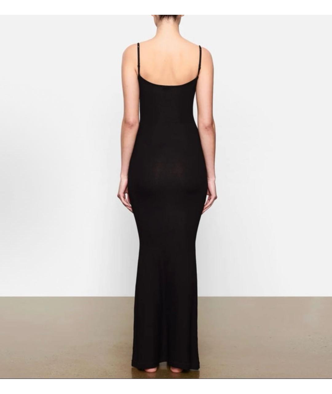 SKIMS Черное хлопковое повседневное платье, фото 3