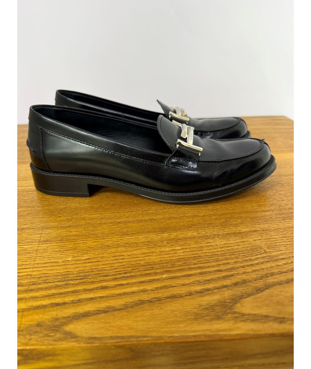 TOD'S Черные кожаные лоферы, фото 10