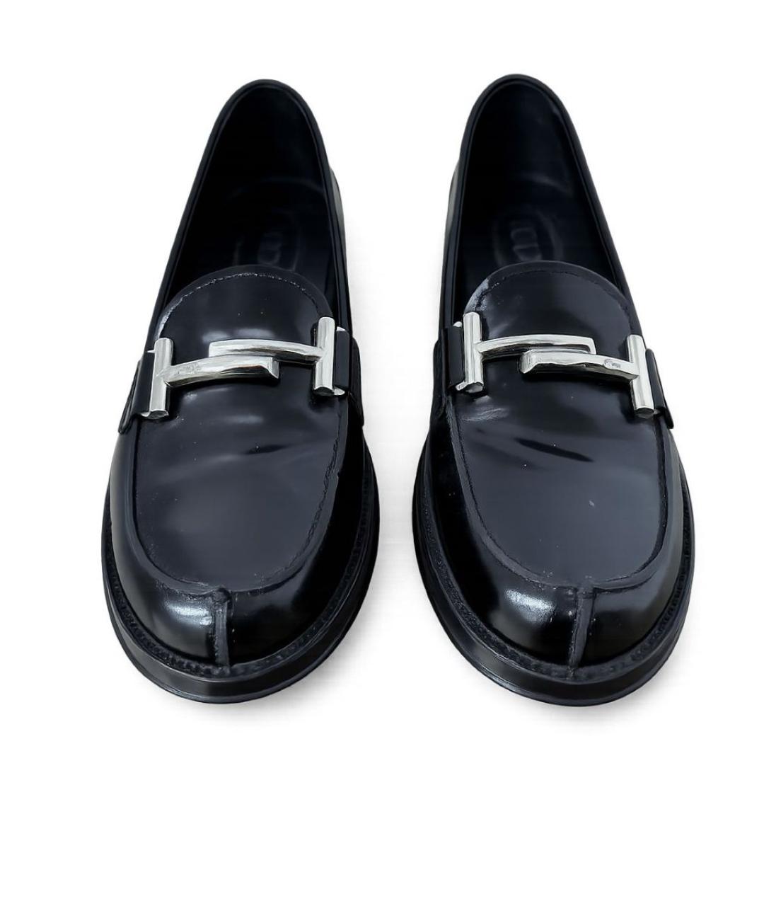 TOD'S Черные кожаные лоферы, фото 9